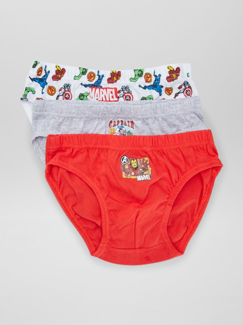 Lot de 3 slips 'Avengers' Gris - Kiabi