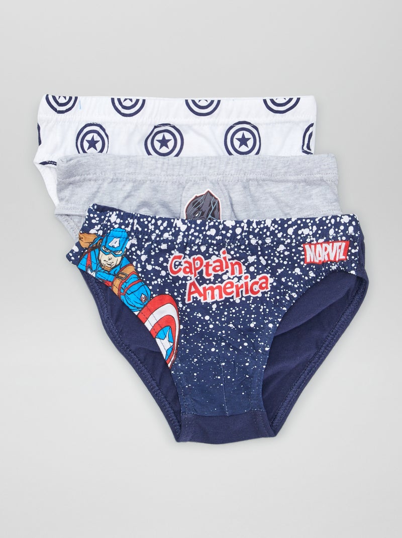 Lot de 3 slips 'Avengers' Gris - Kiabi