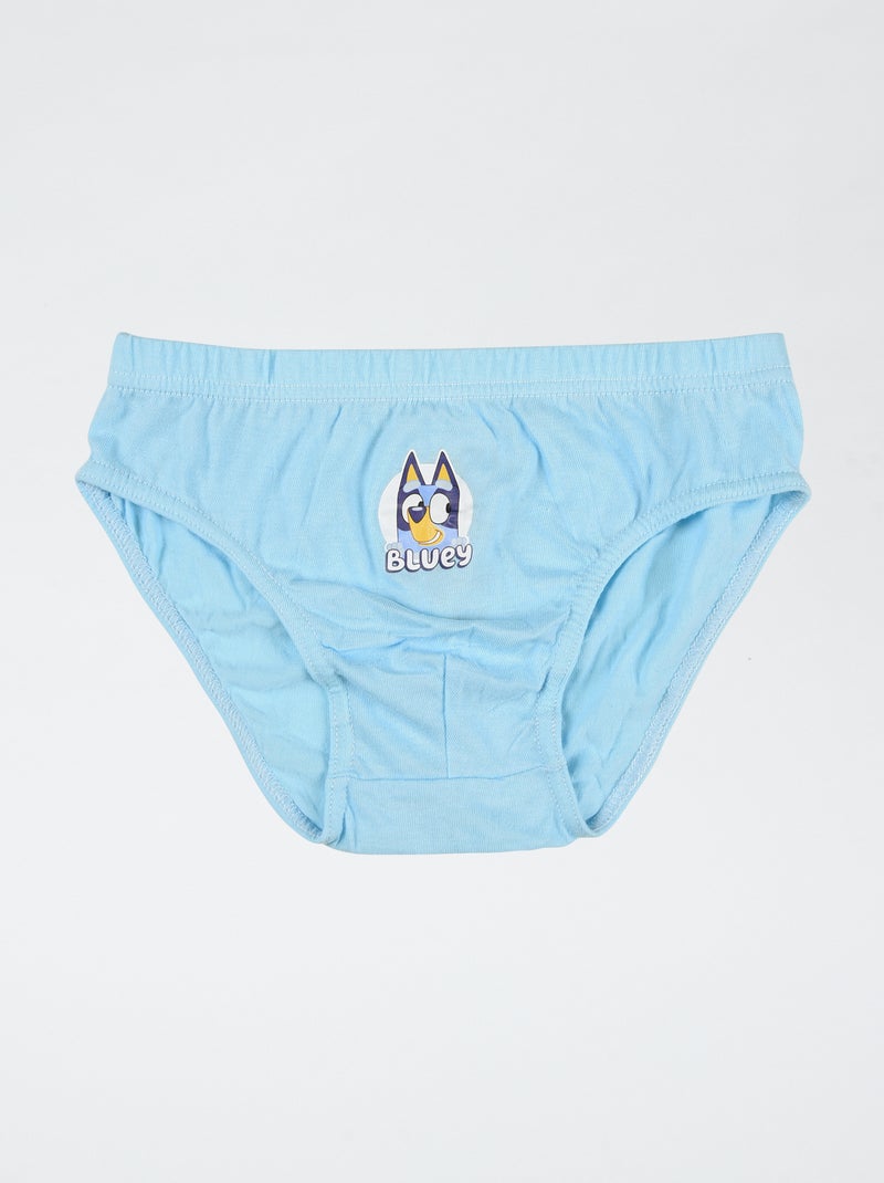 Lot de 3 slips 'Bluey' en coton Bleu - Kiabi