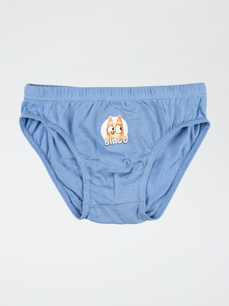 Lot de 3 slips 'Bluey' en coton Bleu - Kiabi