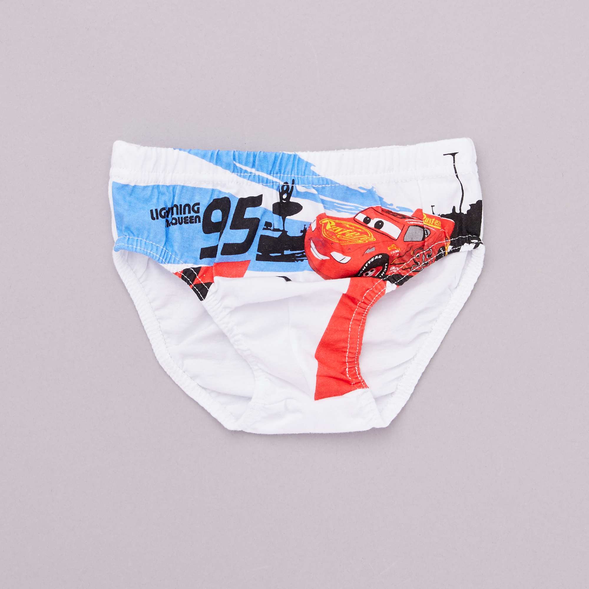 Lot de 3 slips 'Cars' Garçon bleu blanc rouge Kiabi 5,00€