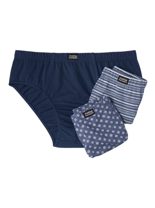 Lot de 3 Slips Confort   - ATLAS FOR MEN - Kiabi