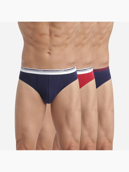 Lot de 3 slips coton Classic Colors - Kiabi