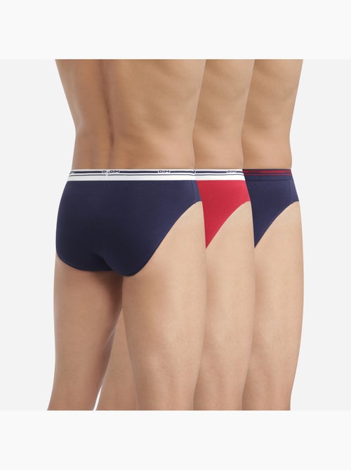 Lot de 3 slips coton Classic Colors - Kiabi