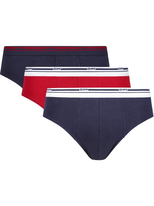Lot de 3 slips coton Classic Colors - Kiabi