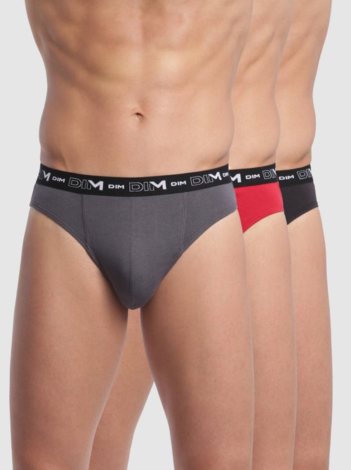 Lot de 3 Slips coton Coton Stretch - Kiabi