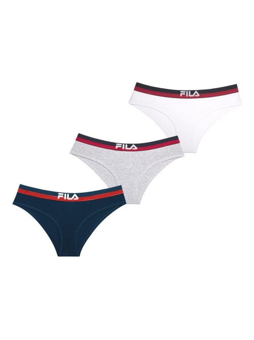 Lot de 3 slips coton femme fila - Kiabi Lot de 3 slips coton femme fila - Kiabi