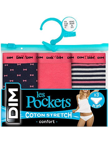 Lot de 3 Slips Coton Les Pockets Coton