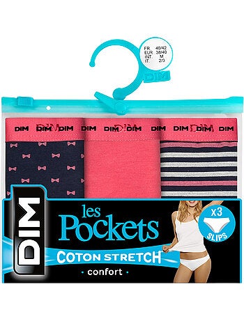 Lot de 3 Slips Les Pockets Coton