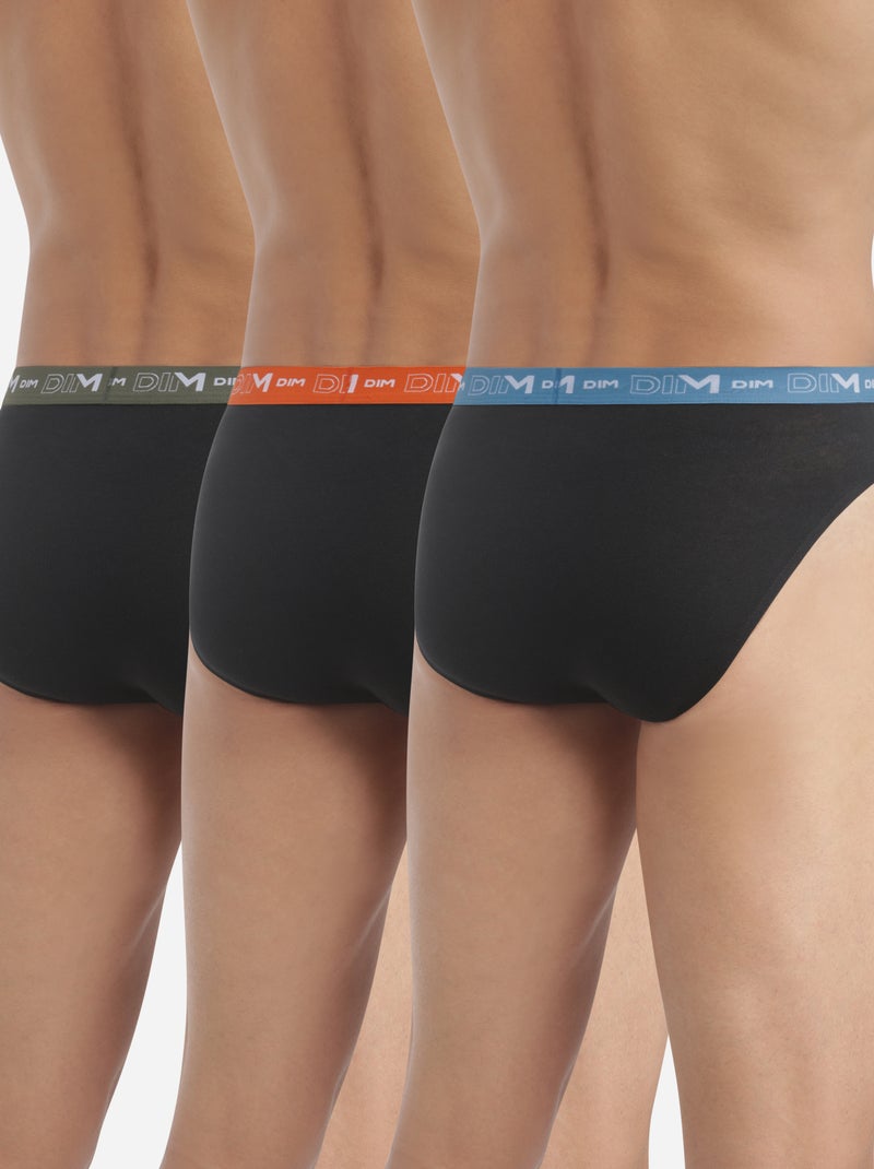 Lot de 3 Slips Coton Strech Orange - Kiabi