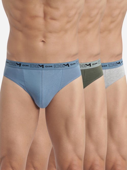 Lot de 3 Slips Coton Stretch Bio - Kiabi