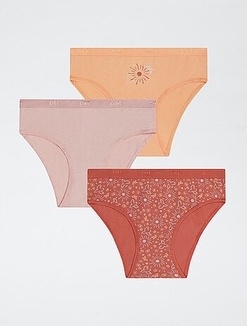 Lot de 3 slips 'DIM' en coton uni