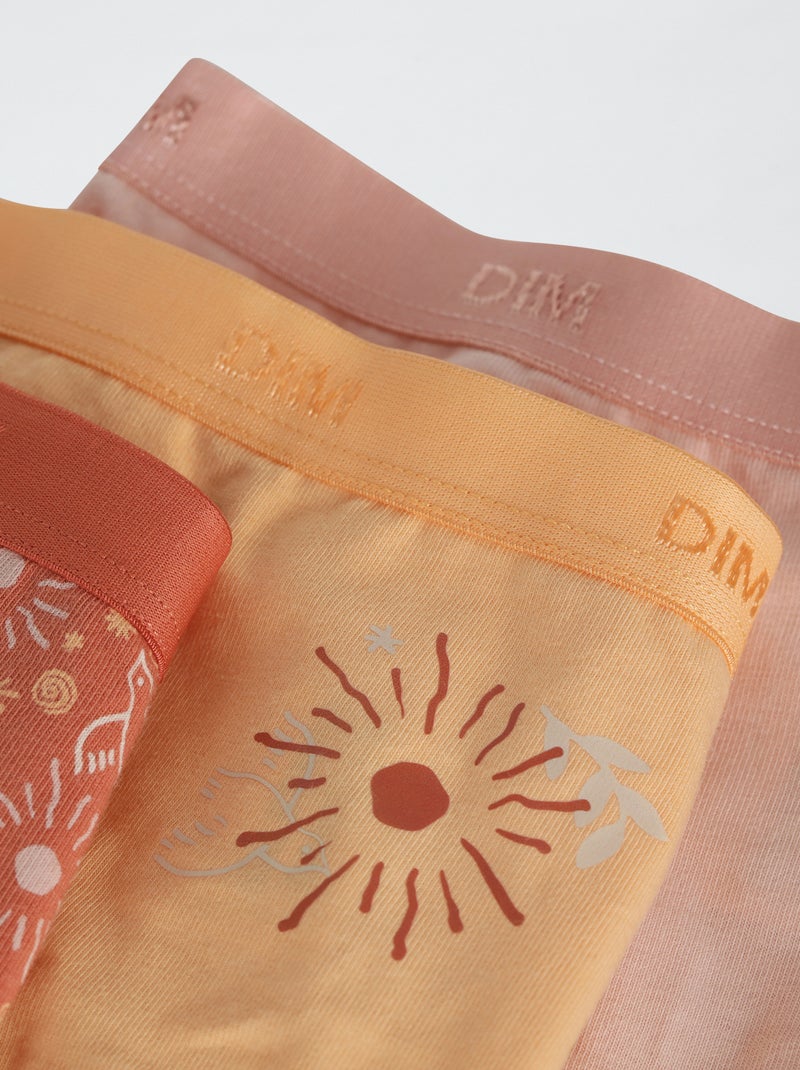 Lot de 3 slips 'DIM' en coton uni Jaune - Kiabi