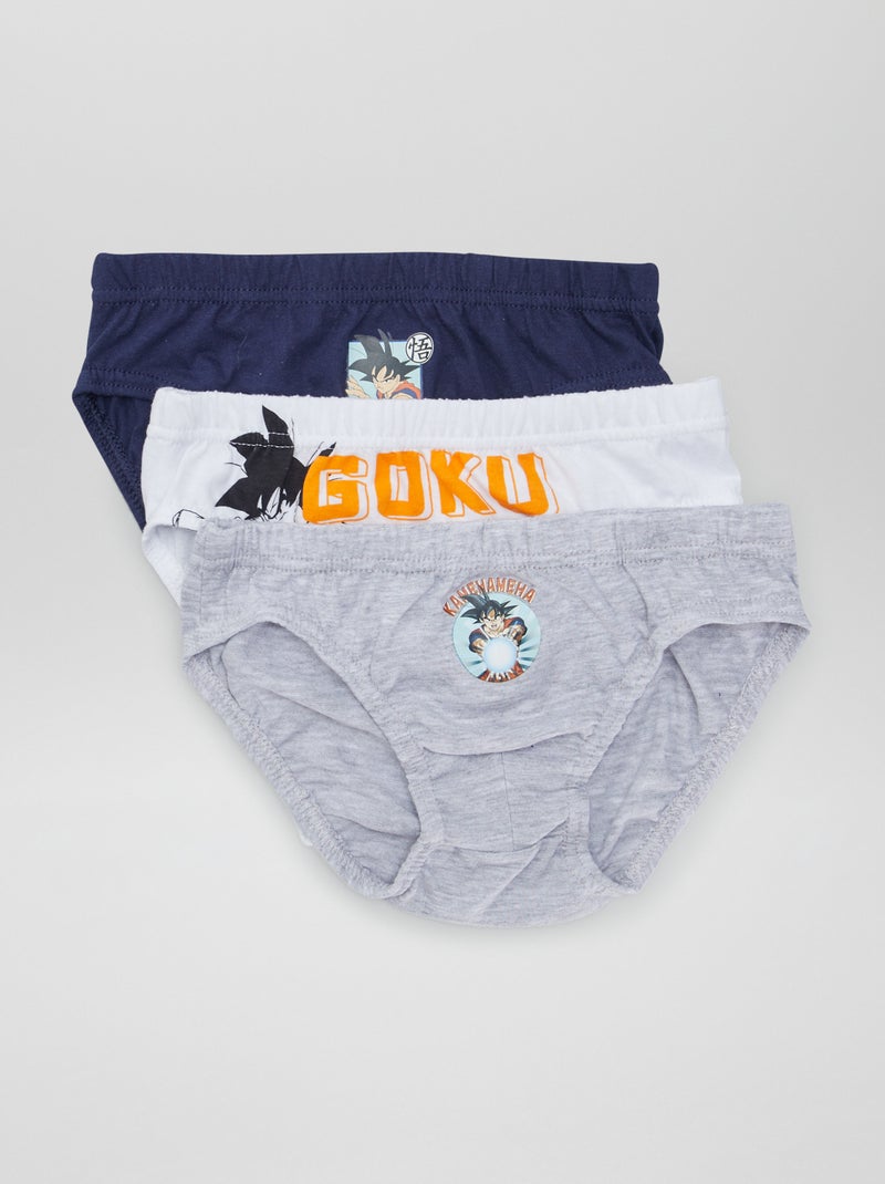 Lot de 3 slips 'Dragon Ball Z' Gris - Kiabi