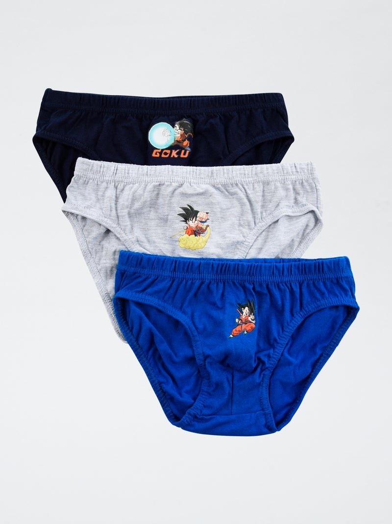Lot de 3 slips 'Dragonball'  en coton Bleu - Kiabi