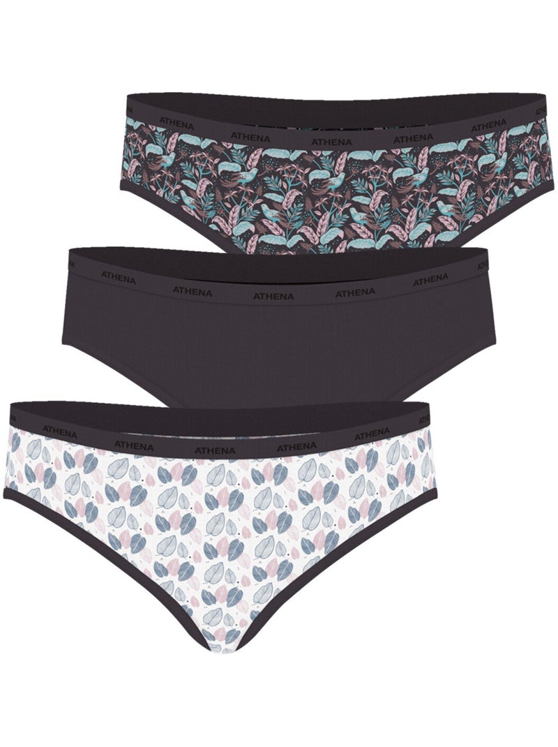 Lot de 3 slips  Ecopack Mode Athena Gris - Kiabi