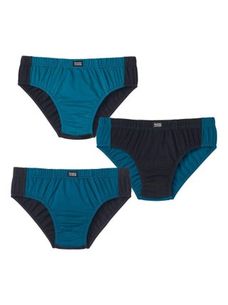 Lot de 3 Slips en Coton Bicolores  - ATLAS FOR MEN