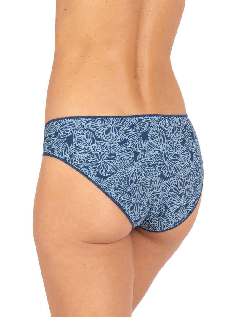 Lot de 3 slips en microfibre LES TRIOS Bleu - Kiabi