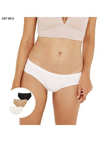 Lot de 3 slips femme Easy Sans Couture Athena