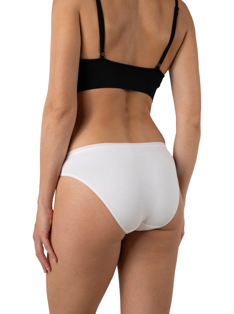Lot de 3 slips femme ecopack basic athena Blanc - Kiabi