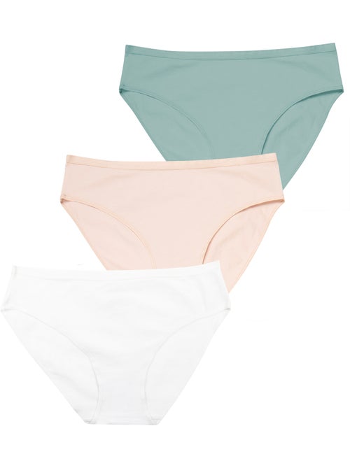 Lot de 3 slips femme ecopack basic athena - Kiabi Lot de 3 slips femme ecopack basic athena - Kiabi