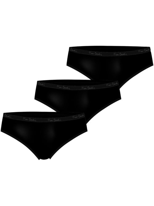 Lot de 3 slips femme en coton uni ceinture fine 2cm pck37 pierre cardin - Kiabi Lot de 3 slips femme en coton uni ceinture fine 2cm pck37 pierre cardin - Kiabi