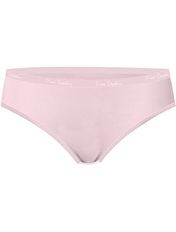 Lot de 3 slips femme en coton uni et imprimé ceinture fine 2cm bgp pierre cardin