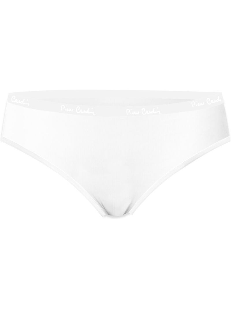 Lot de 3 slips femme  en coton uni et imprimé ceinture fine 2cm bwf pierre cardin Beige - Kiabi