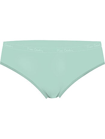 Lot de 3 slips femme en coton uni et imprimé ceinture fine 2cm pck12 pierre cardin
