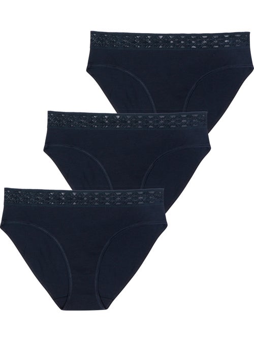 Lot de 3 slips femme trio dentelle athena - Kiabi
