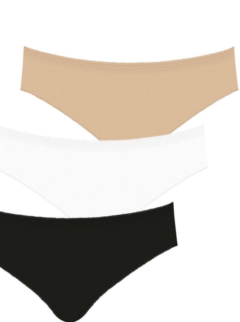Lot de 3 slips femme Trio Essentiels Secret by Beige - Kiabi