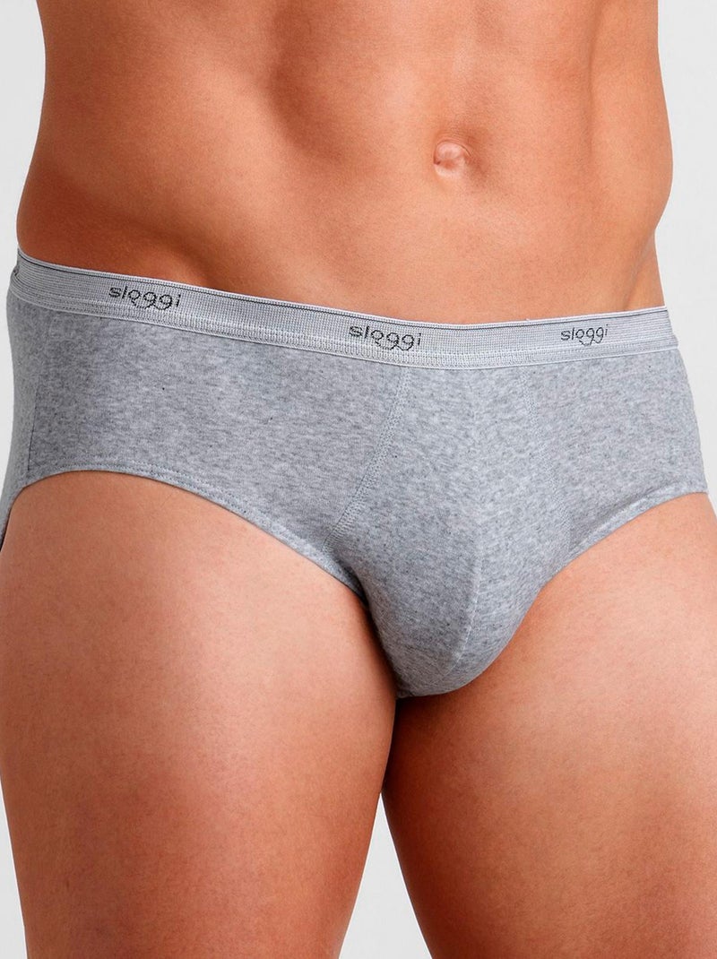 Lot de 3 slips fermés midi Sloggi® men  - Damart Gris - Kiabi