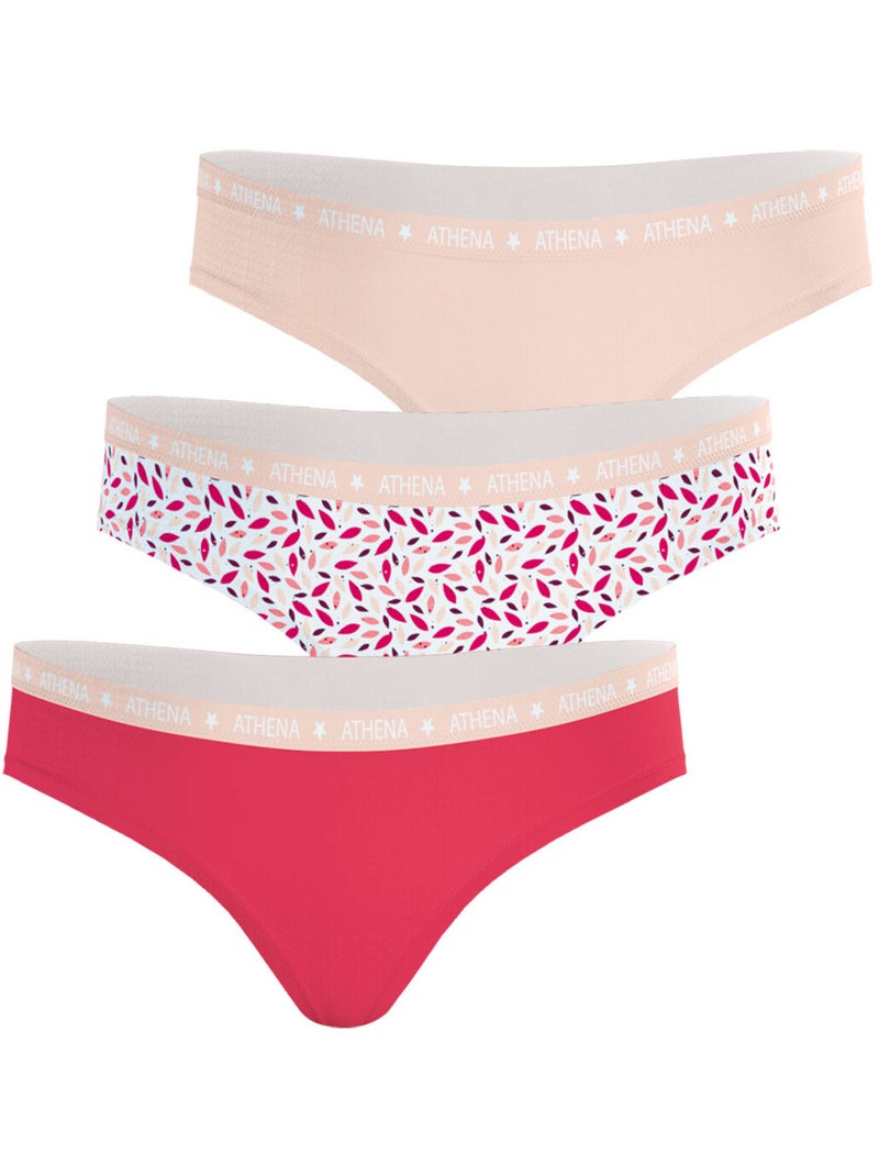 Lot de 3 slips fille Eco Pack Athena Rose - Kiabi