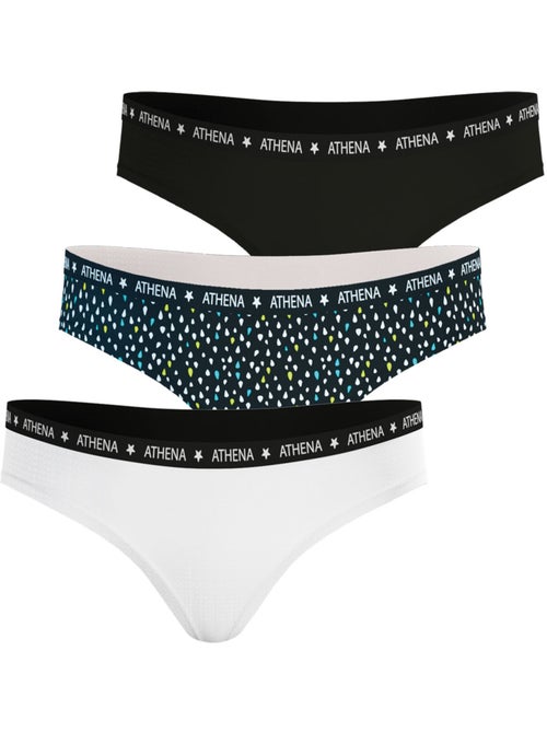 Lot de 3 slips fille Ecopack Athena - Kiabi Lot de 3 slips fille Ecopack Athena - Kiabi