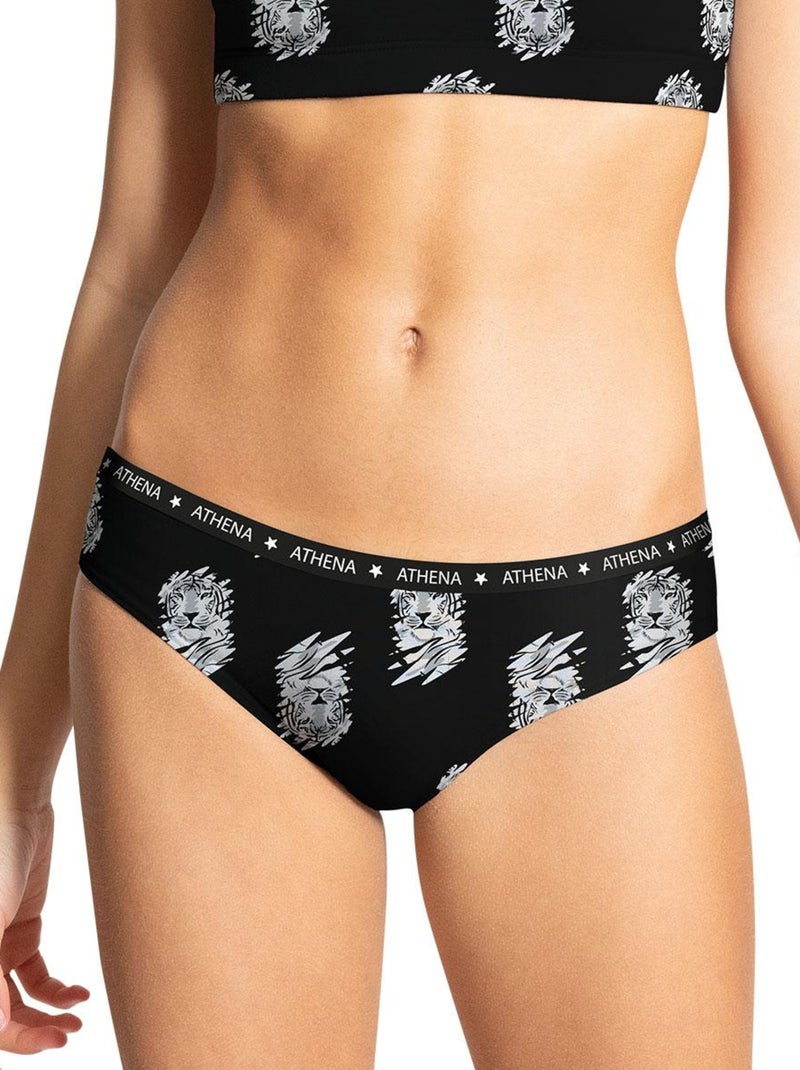 Lot de 3 slips fille Ecopack Girl Mode Athena Fille Blanc Noir - Kiabi