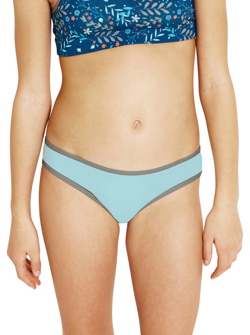 Lot de 3 slips fille Ecopack Mode  Athena Bleu Vert Bleu - Kiabi