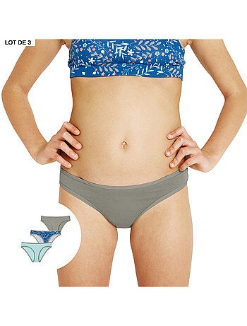 Lot de 3 slips fille Ecopack Mode Athena