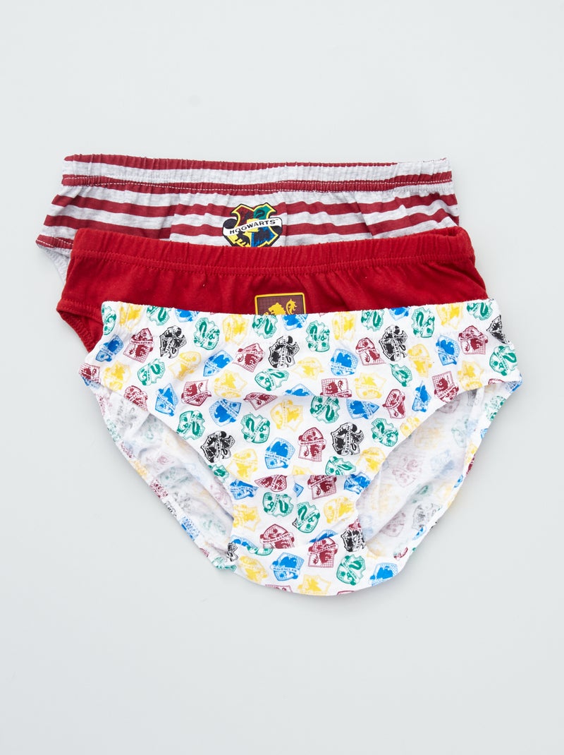 Lot de 3 slips 'Harry Potter' Rouge - Kiabi