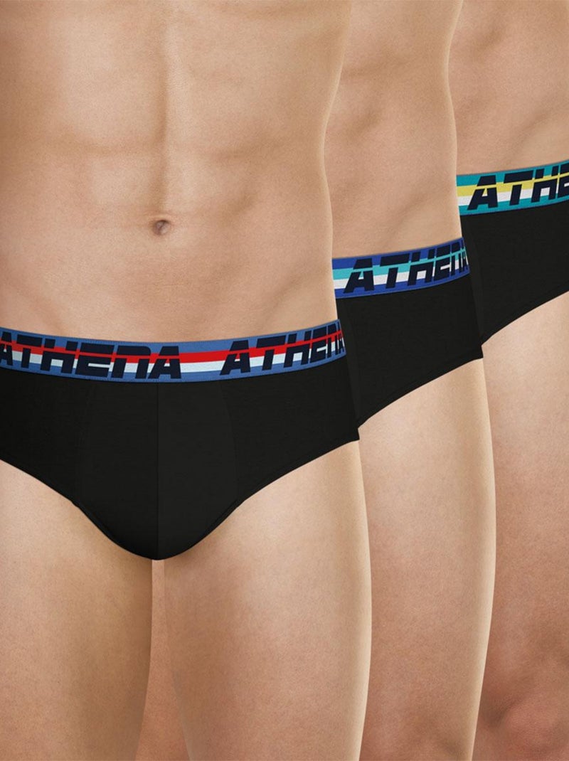 Lot de 3 slips homme 720 Stretch Coton Noir Multicolore - Kiabi