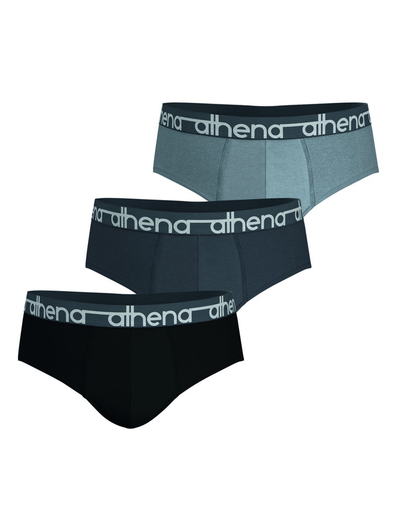 Lot de 3 slips homme Athena Gris - Kiabi