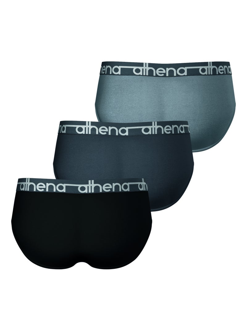 Lot de 3 slips homme Athena Gris - Kiabi
