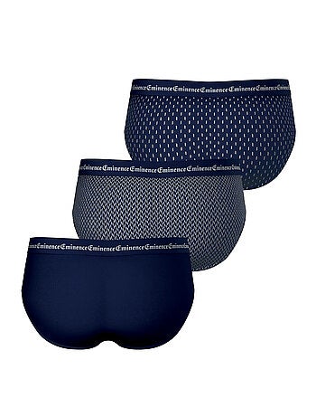Lot de 3 slips homme business print eminence