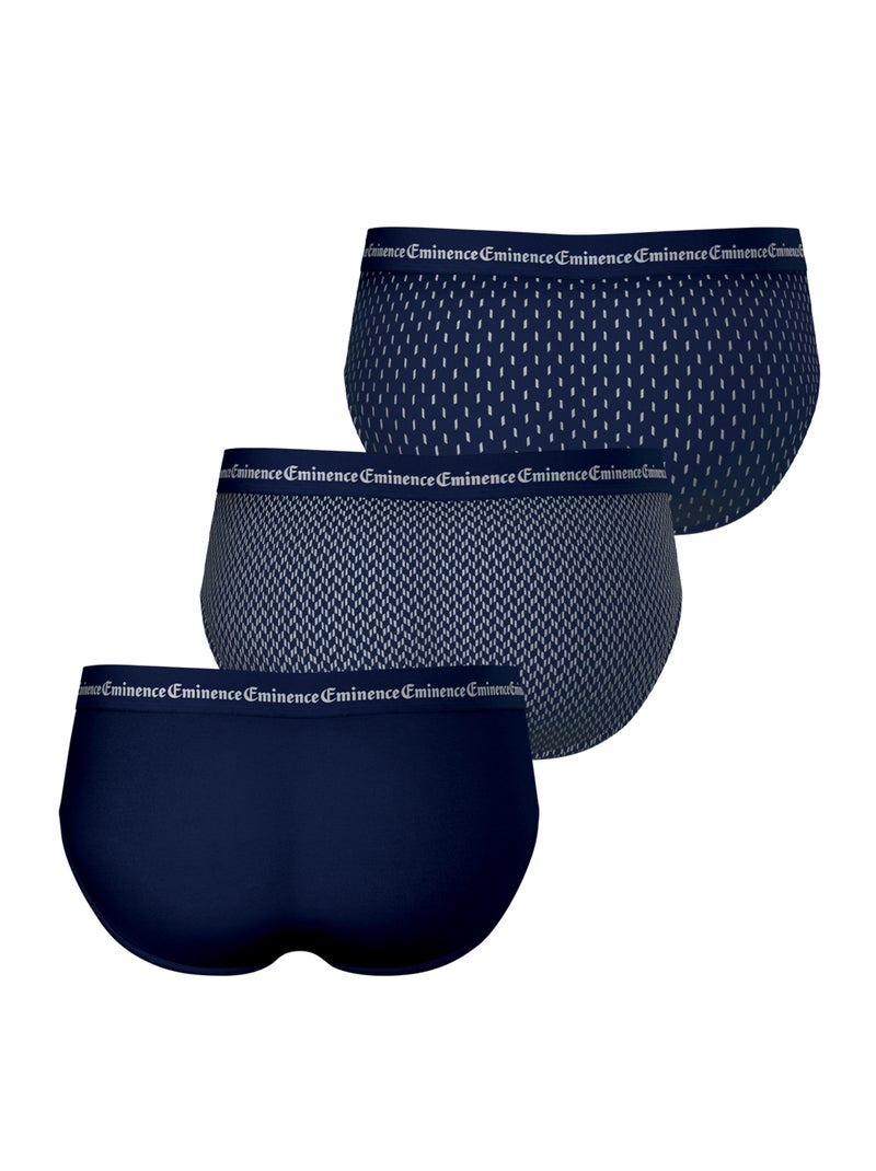 Lot de 3 slips homme Business Print Eminence Bleu - Kiabi