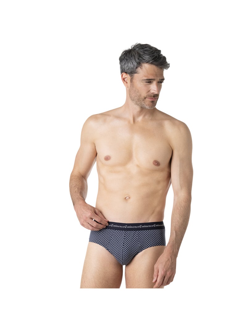 Lot de 3 slips homme Business Print Eminence Bleu - Kiabi