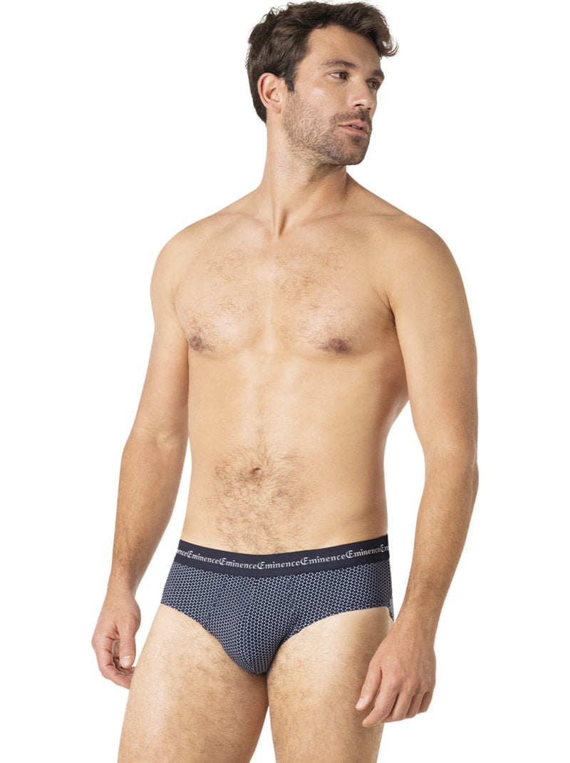 Lot de 3 slips homme Business Print Eminence Bleu - Kiabi