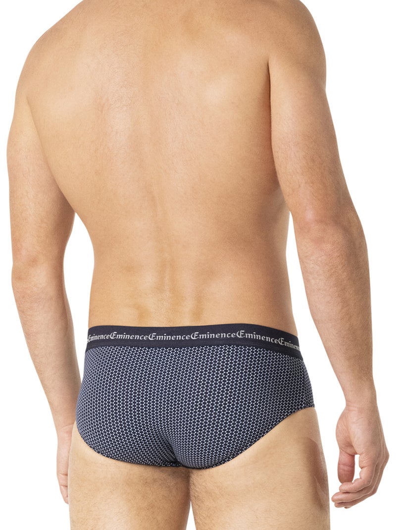 Lot de 3 slips homme Business Print Eminence Bleu - Kiabi