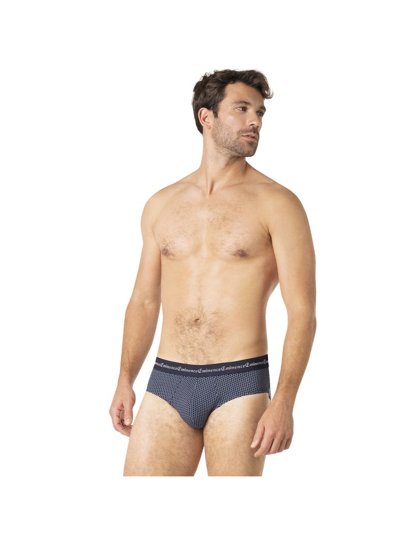 Lot de 3 slips homme Business Print Eminence Bleu Rouge - Kiabi