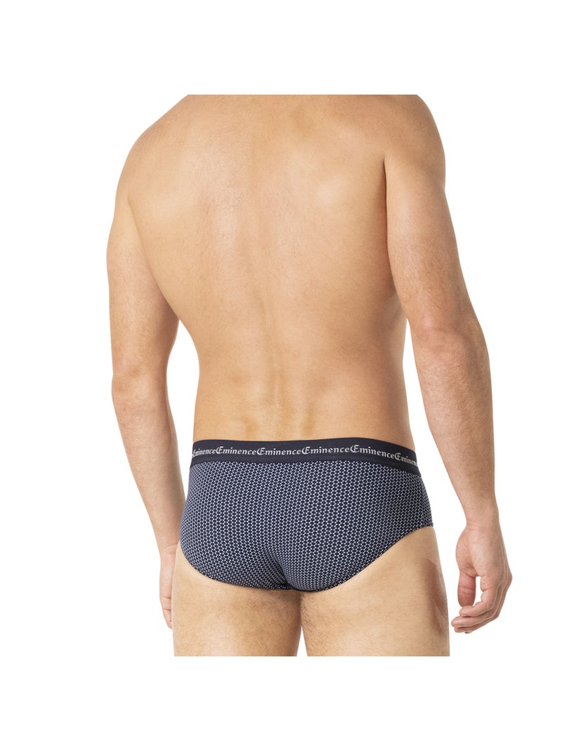 Lot de 3 slips homme Business Print Eminence Bleu Rouge - Kiabi