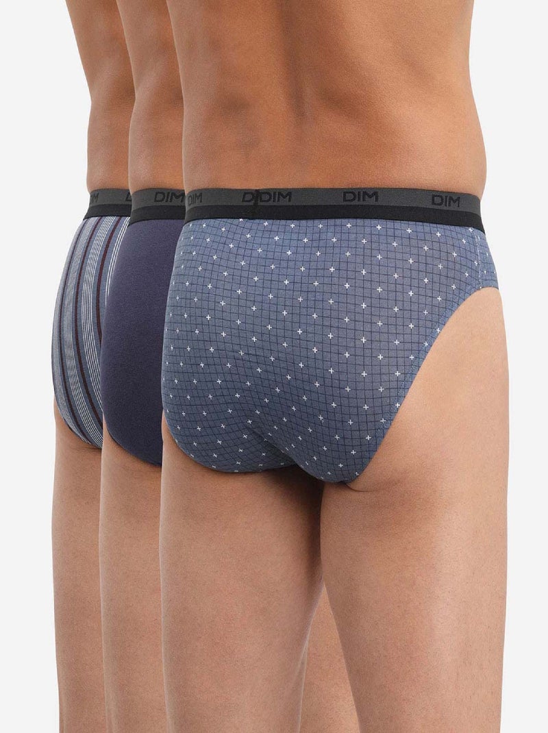 Lot de 3 Slips Homme Coton Print Bleu ciel - Kiabi