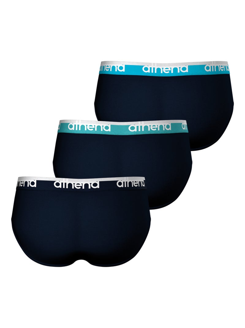Lot de 3 slips homme Easy Bio Athena Bleu - Kiabi